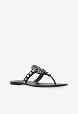 Tory Burch Miller Studded Thong Sandals Black 167449 0-006