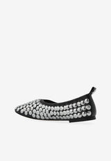Tory Burch Studded Ballet Flats Silver 90941 0-001