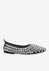 Tory Burch Studded Ballet Flats Silver 90941 0-001