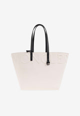 Moncler Very Leather Tote Bag Cream K209B5D00012 M7769-032