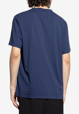 McQueen Logo Print T-shirt Blue 828420 QTADD-453
