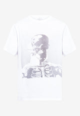 McQueen Skull Print Crewneck T-shirt White 839222 QTADV-909