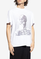 McQueen Skull Print Crewneck T-shirt White 839222 QTADV-909