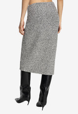 Tory Burch Tweed Midi Pencil Skirt Gray 170830 0-002