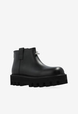 McQueen Platform Ankle Boots Black 826489 WIAER-1064