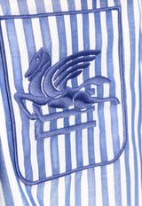 Etro Pegaso Long-Sleeved Stripe Shirt Blue MRIC0059 AR359-S8460