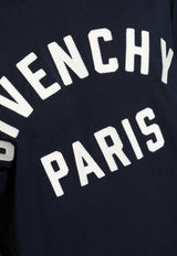 Givenchy Logo Print Crewneck T-shirt Blue BM71N K3YRS-411
