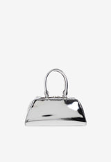 Givenchy Small Antigona Mirrored Leather Top Handle Bag Silver BB513 0B29U-934
