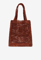 Chloé Summer Banana Raffia Tote Bag Brown CH25US901 P08-26M