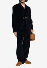 Moschino Single-Breasted Corduroy Blazer Navy 252ZZ A0504 5219-0510