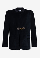 Moschino Single-Breasted Corduroy Blazer Navy 252ZZ A0504 5219-0510