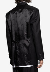 Moschino Buttoned Double-Breasted Blazer Black 252ZZ A0515 5238-2555