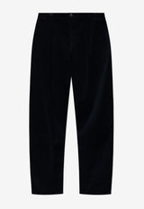 Moschino Corduroy Straight-Leg Pants Navy 252ZZ A0344 5219-0510