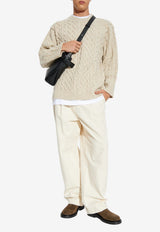 Moschino Cable Knit Layered Sweater Cream 252ZZ A0912 5203-0006