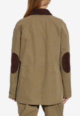 Moschino Field Jacket with Elbow Patches Brown 252E A0621 5518-2426