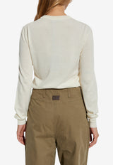 Moschino Embellished M Knit Sweater Cream 252E A0909 5501-0002