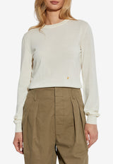 Moschino Embellished M Knit Sweater Cream 252E A0909 5501-0002