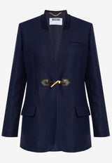 Moschino Single-Breasted Blazer Navy 252E A0512 5512-0290