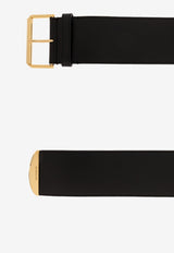 Givenchy Wide Leather Buckled Belt Black BB408 JB2AE-001