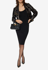 Versace Knitted Strappy Dress Black 1011396 1A15978-1B000