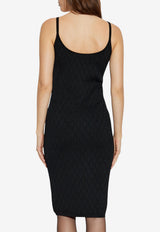 Versace Knitted Strappy Dress Black 1011396 1A15978-1B000