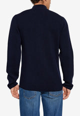 Dolce & Gabbana Half-Zip Wool Sweater Blue GXW45T JCVWY-B6712