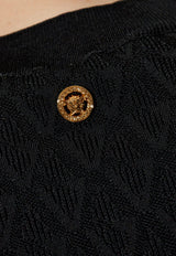 Versace Monogram Knitted Top Black 1021941 1A15978-1B000