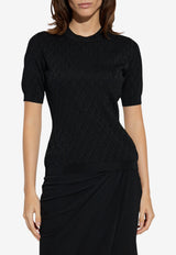 Versace Monogram Knitted Top Black 1021941 1A15978-1B000