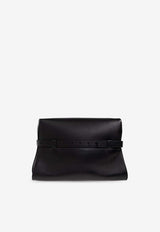 Moschino Tie Me Leather Shoulder Bag Black MD4158PP0N FF0-000