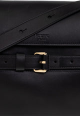 Moschino Tie Me Leather Shoulder Bag Black MD4158PP0N FF0-000