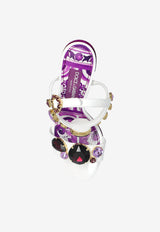 Dolce & Gabbana Keira 105 Embellished Sandals Purple CR1354 AT848-I03TN