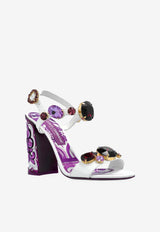 Dolce & Gabbana Keira 105 Embellished Sandals Purple CR1354 AT848-I03TN
