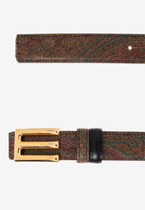 Etro Paisley Jacquard Belt Brown WP3D0003 AA067-N0000