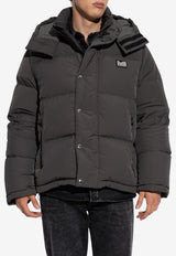 Dolce & Gabbana Logo Plaque Down Jacket Gray G9BRFT FUS28-N0636