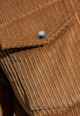 Dolce & Gabbana Corduroy Buttoned Jacket Brown G9BRET FUVIP-M2366
