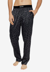 Tom Ford Leopard Print Pajama Pants Gray T4H201310 0-029