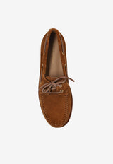 Gianvito Rossi Vandee Suede Leather Loafers Brown G25367 10GOM-S4CTECU