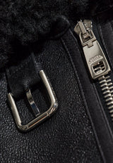 Dolce & Gabbana Leather Biker Jacket Black F9S79L FUP94-N0000