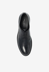 Dolce & Gabbana DG Night Brushed Calfskin Derby Shoes Black A10879 A1203-80999