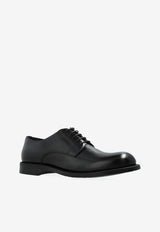 Dolce & Gabbana DG Night Brushed Calfskin Derby Shoes Black A10879 A1203-80999