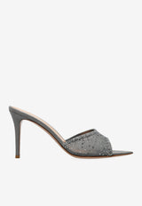 Gianvito Rossi Rania 85 Crystal Mesh Mules Gray G15040 85RIC-BORACCA