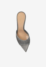 Gianvito Rossi Rania 85 Crystal Mesh Mules Gray G15040 85RIC-BORACCA
