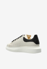 McQueen Oversized Low-Top Sneakers in Texture Leather Off-white 808173 WHAEG-9079