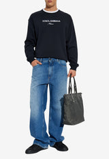 Dolce & Gabbana Embroidered Logo Sweatshirt Navy G9BQBZ HU7O6-B0665