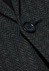 Dolce & Gabbana Herringbone Single-Breasted Blazer Gray G2TK2T GJ640-S8030