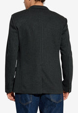 Dolce & Gabbana Herringbone Single-Breasted Blazer Gray G2TK2T GJ640-S8030