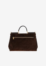 Dolce & Gabbana My Sicily Suede Top Handle Bag Brown BB7814 BO903-8M157