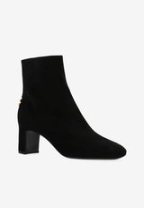 Dolce & Gabbana 60 DG Logo Suede Ankle Boots Black CT1092 A1275-80999