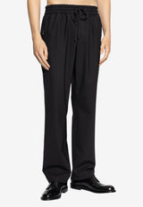 Dolce & Gabbana Structured Wool Canvas Pants Black GP14UT FURK8-N0000