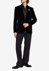 Dolce & Gabbana Structured Wool Canvas Pants Black GP14UT FURK8-N0000
